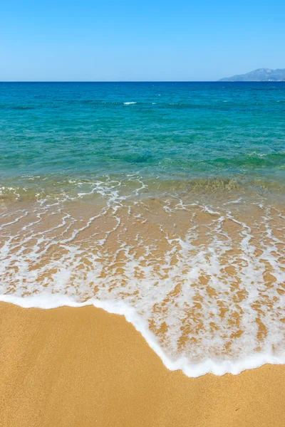 Golden sand and azure sea — Stock Photo, Image