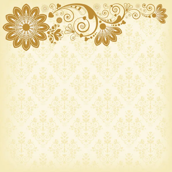 Vector vintage fondo floral — Archivo Imágenes Vectoriales