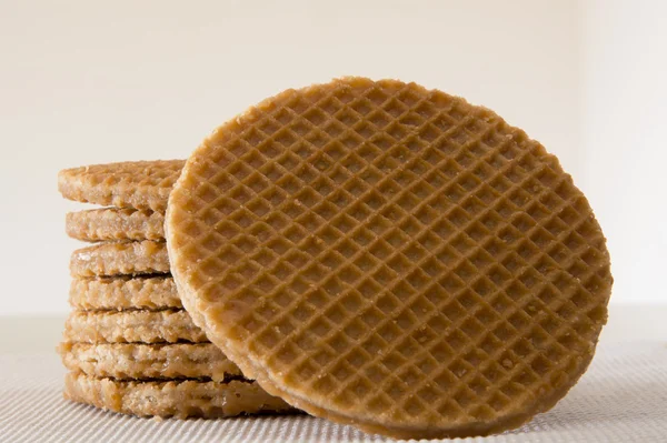 Estroopwafels de caramelo holandês — Fotografia de Stock