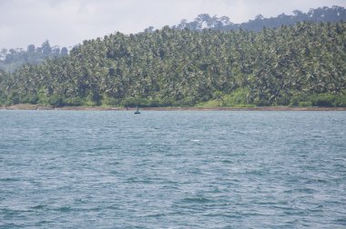 Andaman Denizi yelkenli bir tekne