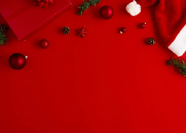 2020 Navidad Año Nuevo Presenta Santa Sombrero Con Regalos Decoraciones — Foto de Stock
