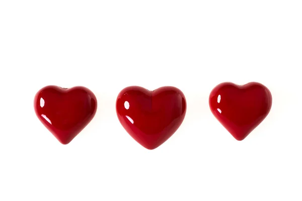 Cerca Corazón Rojo Símbolo Forma Del Amor Sobre Fondo Blanco Fotos De Stock Sin Royalties Gratis