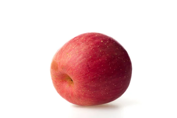 Beyaz Arka Planda Izole Edilmiş Taze Kırmızı Elma Meyvesi — Stok fotoğraf
