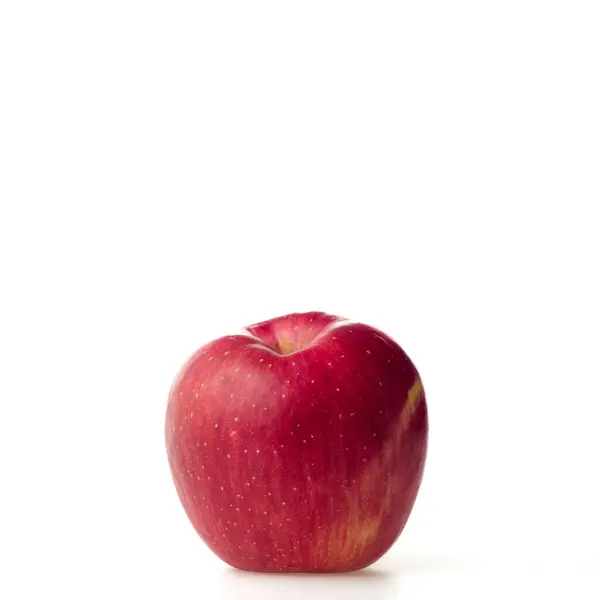 Fruta Fresca Maçã Vermelha Isolada Fundo Branco — Fotografia de Stock