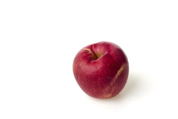 Beyaz Arka Planda Izole Edilmiş Taze Kırmızı Elma Meyvesi — Stok fotoğraf