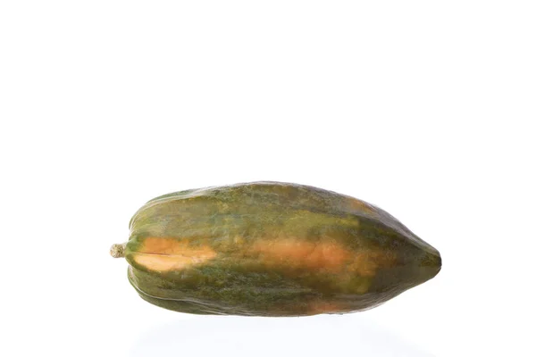 Fruta Madura Papaya Aislada Sobre Fondo Blanco — Foto de Stock