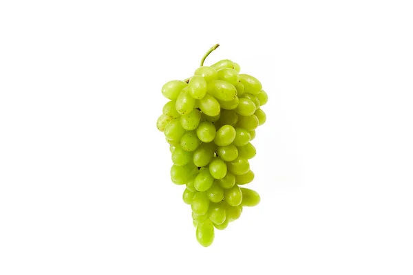 Tasty Bunch Fresh White Grapes Mid Air White Background — Stock Photo, Image