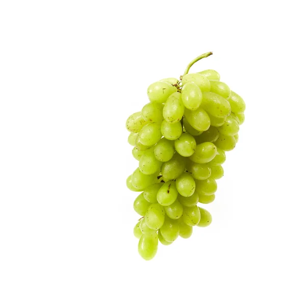 Tasty Bunch Fresh White Grapes Mid Air White Background — Stock Photo, Image