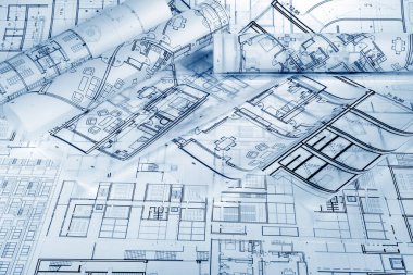 mimari ve inşaat araçlarının mimari çizimleri