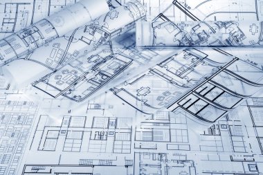 mimari ve inşaat araçlarının mimari çizimleri