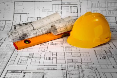 Sarı başlık, seviye ve proje çizimleri