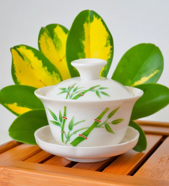 Chá chinês na xícara — Fotografia de Stock