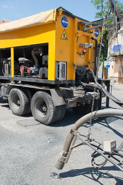 Machine during road — Stock Photo, Image