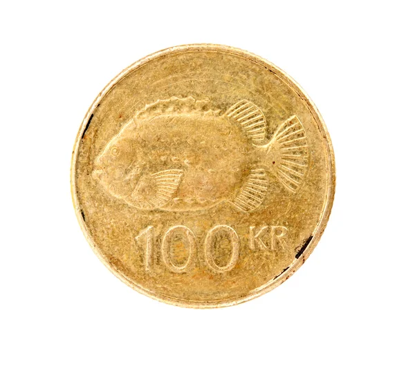 100 Islandská koruna — Stock fotografie