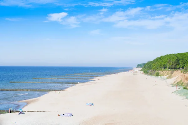 Caminho Costeiro Longo Praia Aldeia Trzesacz Mar Báltico Polónia — Fotografia de Stock