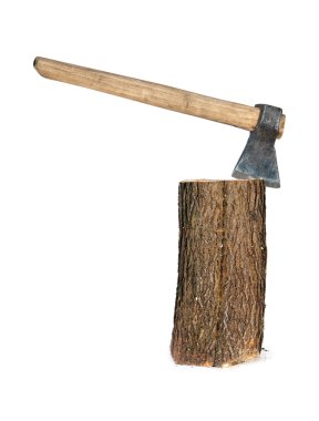 axe and log