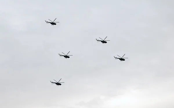 Group helicopters — Stock Photo, Image