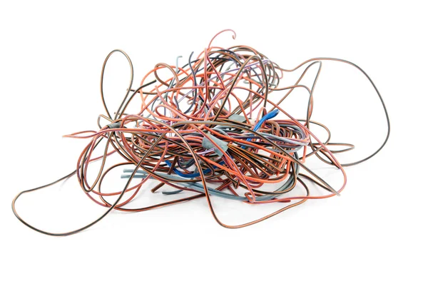 Tangled wire isolated — Stock Photo, Image
