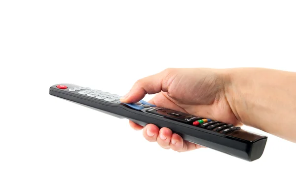 Hand with remote — Stock Photo, Image