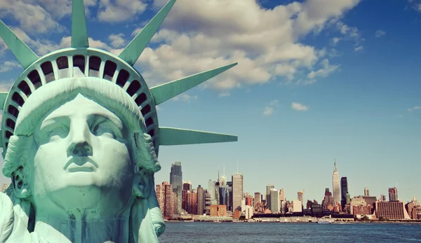 Винтажный тонированный, Instagram фильтр эффекта из Нью-Йорка — стоковое фото