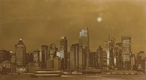 Aged sepia digital grunge effet de détresse New York — Photo