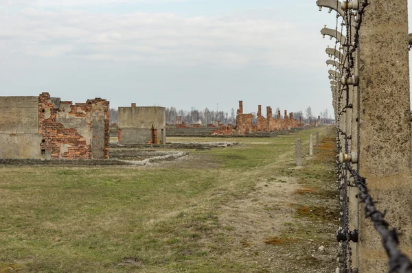 Auschwitz Ölüm kampı renkli tarihsel bakış — Stok fotoğraf