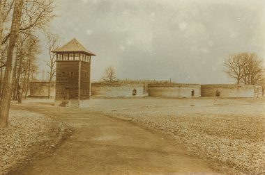 Etkisi auschwitz concentrat yaşında sepya dijital grunge sıkıntılı