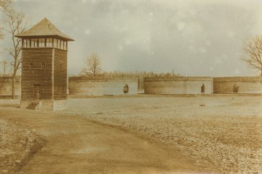 Etkisi auschwitz concentrat yaşında sepya dijital grunge sıkıntılı