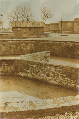 Etkisi auschwitz concentrat yaşında sepya dijital grunge sıkıntılı