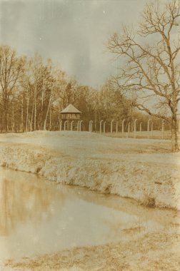 Etkisi auschwitz concentrat yaşında sepya dijital grunge sıkıntılı