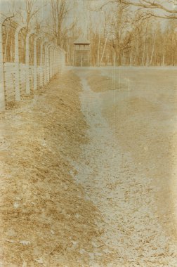 Etkisi auschwitz concentrat yaşında sepya dijital grunge sıkıntılı