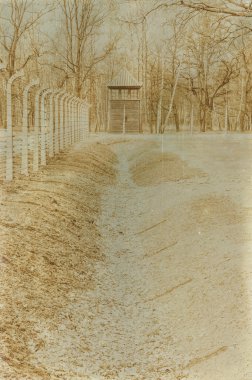 Etkisi auschwitz concentrat yaşında sepya dijital grunge sıkıntılı