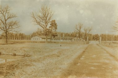 Etkisi auschwitz concentrat yaşında sepya dijital grunge sıkıntılı