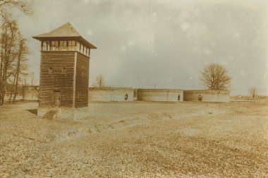 Etkisi auschwitz concentrat yaşında sepya dijital grunge sıkıntılı