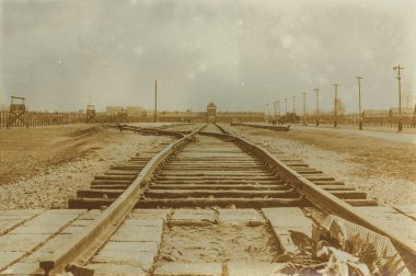 Etkisi auschwitz concentrat yaşında sepya dijital grunge sıkıntılı