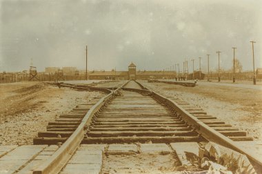 Etkisi auschwitz concentrat yaşında sepya dijital grunge sıkıntılı