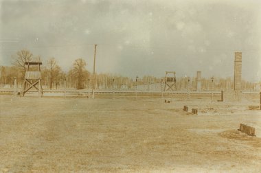 Etkisi auschwitz concentrat yaşında sepya dijital grunge sıkıntılı