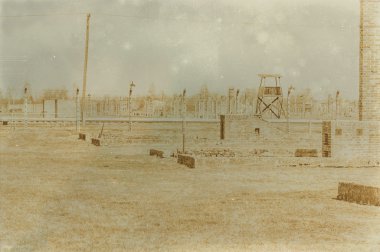 Etkisi auschwitz concentrat yaşında sepya dijital grunge sıkıntılı