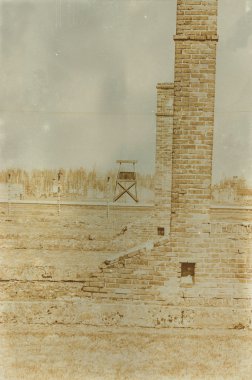 Etkisi auschwitz concentrat yaşında sepya dijital grunge sıkıntılı