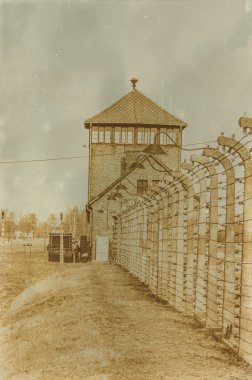 Etkisi auschwitz concentrat yaşında sepya dijital grunge sıkıntılı