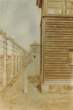 Etkisi auschwitz concentrat yaşında sepya dijital grunge sıkıntılı