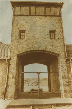 Etkisi auschwitz concentrat yaşında sepya dijital grunge sıkıntılı