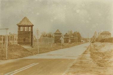 Etkisi auschwitz concentrat yaşında sepya dijital grunge sıkıntılı