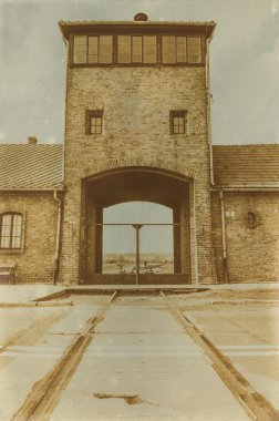 Etkisi auschwitz concentrat yaşında sepya dijital grunge sıkıntılı