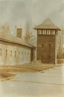 Etkisi auschwitz concentrat yaşında sepya dijital grunge sıkıntılı