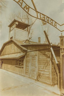Etkisi auschwitz concentrat yaşında sepya dijital grunge sıkıntılı