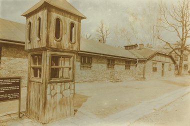 Etkisi auschwitz concentrat yaşında sepya dijital grunge sıkıntılı