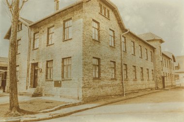 Etkisi auschwitz concentrat yaşında sepya dijital grunge sıkıntılı