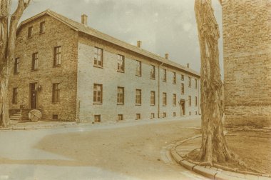 Etkisi auschwitz concentrat yaşında sepya dijital grunge sıkıntılı