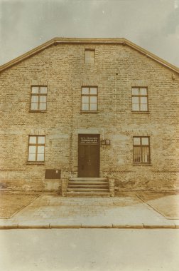 Etkisi auschwitz concentrat yaşında sepya dijital grunge sıkıntılı